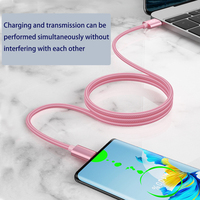 Kabel nilon kepang mikro USB Premium 2A dengan konektor Aloi aluminium inti tembaga murni untuk ponsel Android dan printer