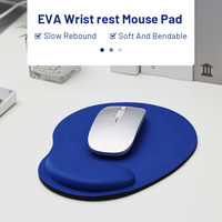 Tapis de souris de repose-poignet de soutien de poignet de gel de Base de silicone souple bleu pour le tapis de souris d'installation de maison ou de bureau