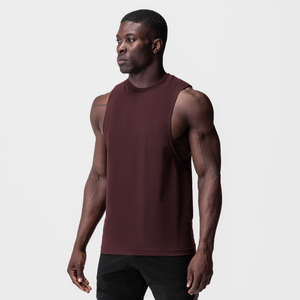 Camiseta sin mangas de punto transpirable de secado rápido para hombre, cuello redondo, estilo casual deportivo con bolsillos bordados. - Product Image 4