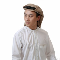 Casquette de prière islamique pour hommes, couvre-chef ethnique Topi pour toutes les occasions inspirées par l'Arabie saoudite