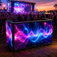 Écran d'affichage LED portable six volets pour DJ avec roues, IP65 extérieur pour publicité 2026 - Grande Vente