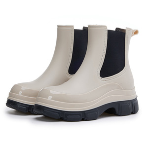 Procesamiento personalizado PVC señoras mujeres Botas de lluvia moda botas bajas antideslizante resistente al desgaste Botas de lluvia impermeables - Product Image 2