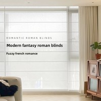 Store romain électrique occultant intelligent à levage et pliage, commande vocale et par application pour chambre, salon, balcon