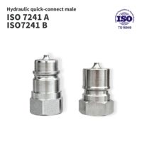 En stock, coupleur rapide mâle ISO 7241-1 A/B, 1/8 à 2 pouces NPT BSP SAE métrique RC, acier inoxydable 316 304