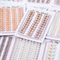 Perles de culture d'eau douce de qualité AAA de 8-9 mm, forme bouton, couleur violette, perles lisses à moitié percées de 0,9 mm pour la fabrication de bijoux