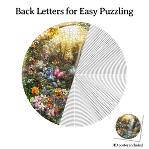 Puzzle artistique floral en fleurs 1000 pièces en carton, jouet DIY avec impression couleur pour la décoration du salon et cadeau de vacances - Product Image 5