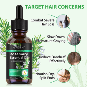 NiFEISHI 30ml 100% Pure Natural Organics Rosemary <span class=keywords><strong>Oil</strong></span> Óleo Essencial de Fortalecimento do Cabelo para Todos os Tipos de Cabelo - Product Image 3