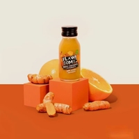 Échantillon de mini bouteilles de jus de voyage de 1 oz, petit pot transparent de 60 ml pour potion de sirop de gingembre liquide avec couvercles de 2 oz