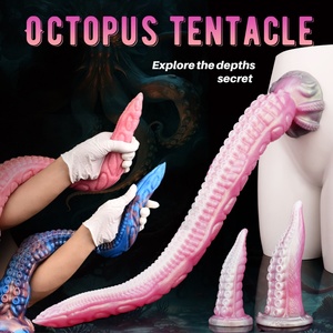 YOCY New Alien Tentacle Anal Plug Long Thick Dildo Spiral Silicone <b>Large</b> Butt Plug Suction <b>Cup</b> Anal Dilator Sex Toy Men Women - Product Image 1