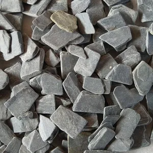 Jak Black Indian Slate Aggregates Crushed Tumbled Decorative Slate Lumps Stone Pebbles Landscaping Garden Home