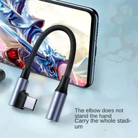 Adaptateur d'écouteur DAC 90 degrés USB C 90 degrés 3.5mm femelle à type C mâle casque convertisseur de câble Audio AUX pour Huawei P40