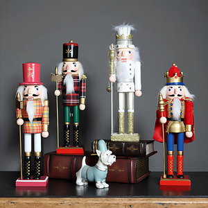 Soldado Cascanueces de Madera, Adornos Navideños, Muñecos Hechos a Mano de 7 Pulgadas o Más, Decoración Clásica para Sala de Estar Interior, Exhibición de Escritorio - Product Image 4