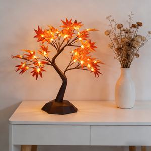 ไฟต้นไม้รูปใบเมเปิ้ล 36LED ขายส่ง, โคมไฟตกแต่งโต๊ะรูปตั<span class=keywords><strong>ว</strong></span> Z กิ่งสีน้ำตาล พร้อมฐานทรงกลมหรือทรงสี่เหลี่ยมขนมเปียกปูน - Product Image 5