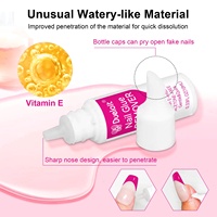 Décolle-colle à ongles OEN OEM infusé à la vitamine E, sans acétone, 10 ml, faible odeur, sans danger, décolle-colle à ongles solide pour colle gel solide, pastilles de gel