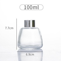 En stock, livraison rapide, flacon diffuseur en verre transparent en forme de pomme de 100 ml avec bouchon à vis doré