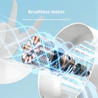 Ventilateur de table de bureau portable rechargeable par USB avec affichage numérique pour un refroidissement silencieux et puissant au bureau