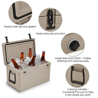 Glacière rigide professionnelle rotomoulée pour le camping, la pêche et les activités de plein air, 110L, grande glacière isotherme classique portable en LLDPE