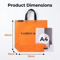 Sac fourre-tout en toile imprimé maison orange de dessin animé, logo personnalisé, sac de shopping écologique réutilisable, sac à bandoulière