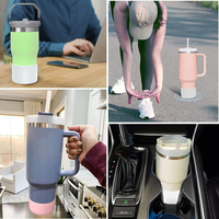 Housses en silicone personnalisées antidérapantes pour bouteille d'eau, protège-fond réutilisable