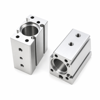 Accessoires de Cylindre Pneumatique en Alliage d'Aluminium CNC Personnalisés, Pièces en Aluminium Usinées CNC avec Services de Tournage et de Fraisage