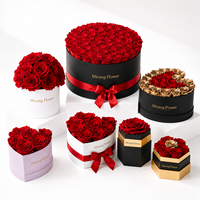 Hotsale Nieuwe Grote Eeuwige Rozen Bloemstuk Bruiloft Tafel Bloemstukken Kunstmatige Witte Roze Ge conserveerde Bloem Cadeau
