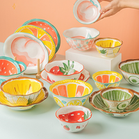 Grand bol en céramique, bol à nouilles et à salade pour la maison, vente en gros d'usine, design créatif, assiette en céramique, vaisselle