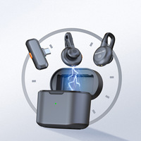 Nouveau microphone cravate sans fil à conception exclusive – Microphone à pince anti-bruit avec connecteur Type-C/iPhone, réponse en fréquence 20Hz-20KHz