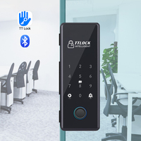 Cerradura Inteligente para Puerta de Vidrio de Oficina, Sin Perforación, Fácil de Instalar, con Bloqueo Automático, Cerradura TT
