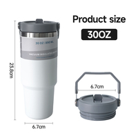 Thermos Atlas OEM 30 oz en acier inoxydable 304/201 avec logo de marque personnalisé, poignée ergonomique, isolation thermique de 6 à 12 heures, idéal pour les voyages