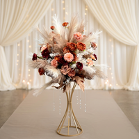 Boule de fleurs florale 5D de luxe moderne bohème tendance 2026 pour centre de table de mariage, couleur personnalisée, décoration intérieure