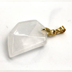 Bijoux fantaisie en gros pendentifs onyx noir améthyste oeil de tigre quartz rose pendentifs en pierre de croissant - Product Image 5