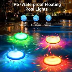 Luces Flotantes para Piscina, Luz Sumergible Decorativa, Luz que Cambia de Color, 7 Efectos Dinámicos, Iluminación Acuática - Product Image 2