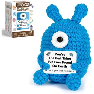 Peluche de Ganchillo Positivo y Reconfortante con Forma de Alien <span class=keywords><strong>para</strong></span> Apoyo Emocional - Un Regalo Divertido <span class=keywords><strong>para</strong></span> Parejas - Product Image 1