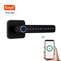 Cerradura de Manija T9 TUYA con Huella Dactilar y Contraseña, Gestión Remota LOCK Gateway, Cerradura de Manija Sencilla