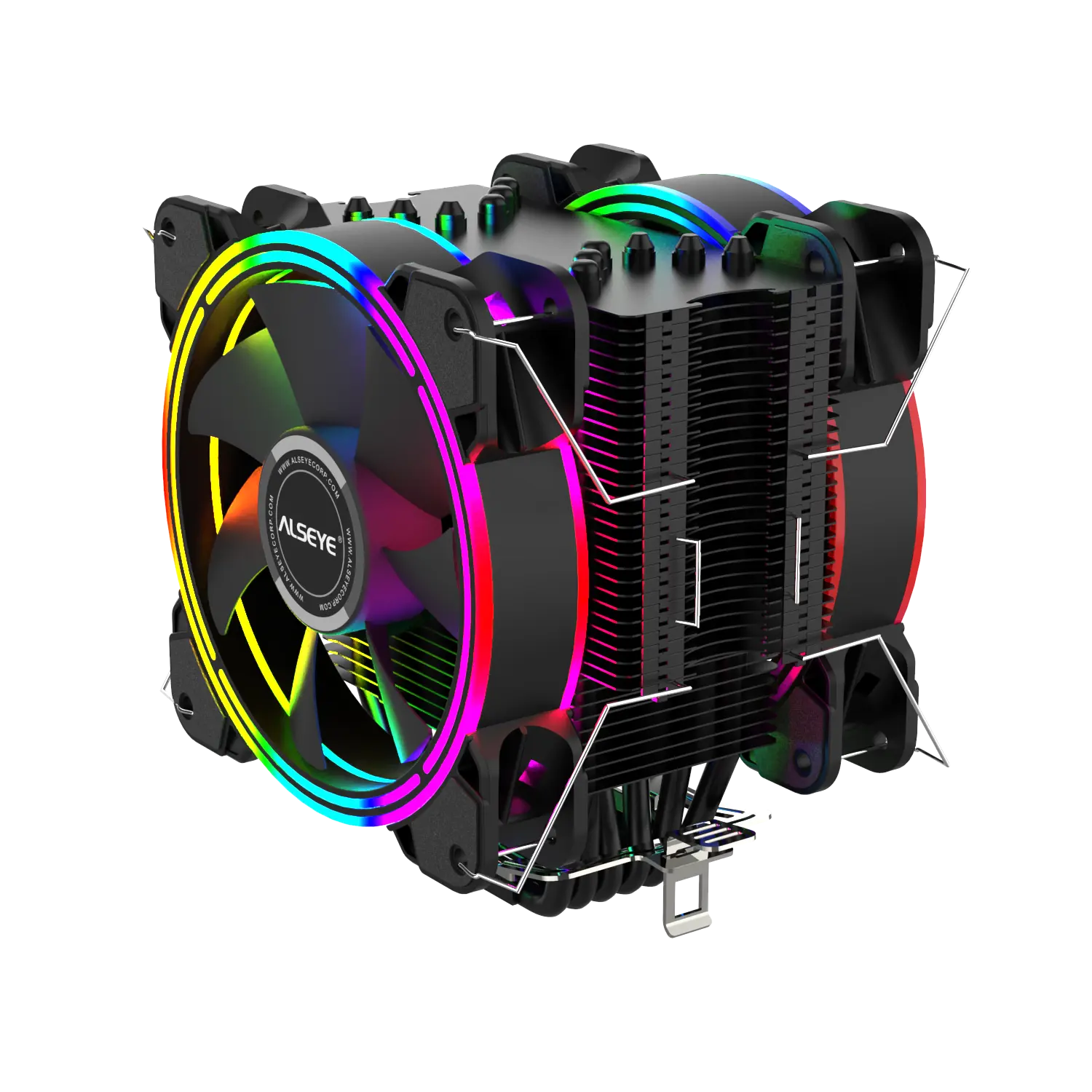 ALSEYE H120D процессор охладитель воздуха вентилятор RGB 12025 мм ШИМ 4 Pin 6 тепловых трубок кулер