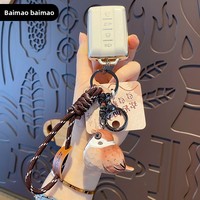 Porte-clés de voiture sculpté Oiseau du vent, Figurine créative exquise en résine perlée avec fonction d'enregistrement vidéo, Pendentif de sac YY0230