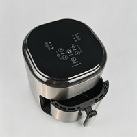 Mini friteuse à air numérique 4,5 L, faible consommation, antiadhésive, four électrique carré pour usage domestique