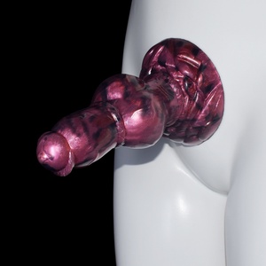 NNSX Dildo animal portátil con ventosa, dildo anudado, plug anal, pene monstruoso, pene de perro, pene de silicona, juguetes sexuales para hombres - Product Image 1