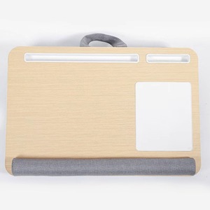 Bicheng Lazy Laptop <b>Desk</b> 55x37cm Portable Bamboo Gray Indoor Office <b>Desk</b> - Product Image 3
