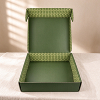 Boîte d'expédition en carton ondulé écologique et portable avec logo personnalisé, finition estampée à chaud avec impression UV, emballage recyclable pour cadeaux et artisanat