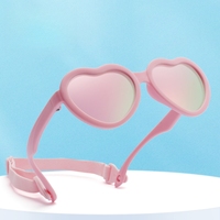Lunettes de soleil en silicone en forme de coeur nouvellement conçues pour bébé de 0 à 3 ans
