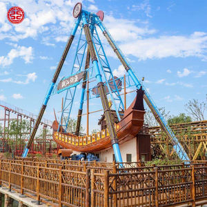 Карнавал игры аттракционы из стекловолокна Электрический 40 мест большой пиратский корабль - Product Image 5