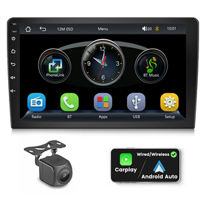 Nuevo Radio para Auto de Alta Calidad con GPS, Carplay, Android Auto, Pantalla Táctil, Cámara Trasera, Estéreo Multimedia MP5, <span class=keywords><strong>Bluetooth</strong></span> Inalámbrico - Product Image 1