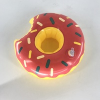 OEM/ODM Tasse à boisson gonflable personnalisée en PVC Mini Donut Seau à glace flottant pour piscine Bac à boissons