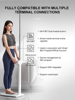 BMI Électronique Bluetooth Smart Hauteur et Échelle de Graisse Corporelle Plate-Forme Renforcée Machine De Mesure De Poids Commerciale