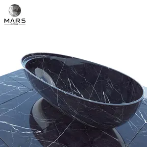 Di alta Qualità Naturale Nero Lastre di Marmo Nero Marquina Mattonelle di Marmo Per Pavimenti Piani Decorazione - Product Image 6