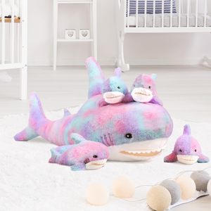 ODM/OEM Jouet requin long violet super doux en <span class=keywords><strong>peluche</strong></span> personnalisable design parent-enfant rembourrage en coton PP soulagement du stress - Product Image 5