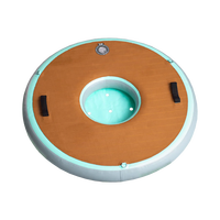 Plateforme flottante gonflable en PVC Drop Stitch 200x150cm, pression d'air 15-18 PSI, pour usage en hôtel-resort, avec barre de suspension