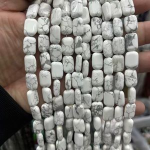 13x18 мм Прямоугольный Хрустальный Агат нефритовый бирюзовый Свободный бисер из натурального камня для изготовления украшений - Product Image 6