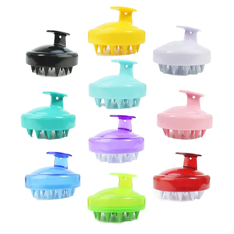 new product ideas 2023 silicone hair shampoo brush massage scalp shower bristle hair brush head massager for hair growth